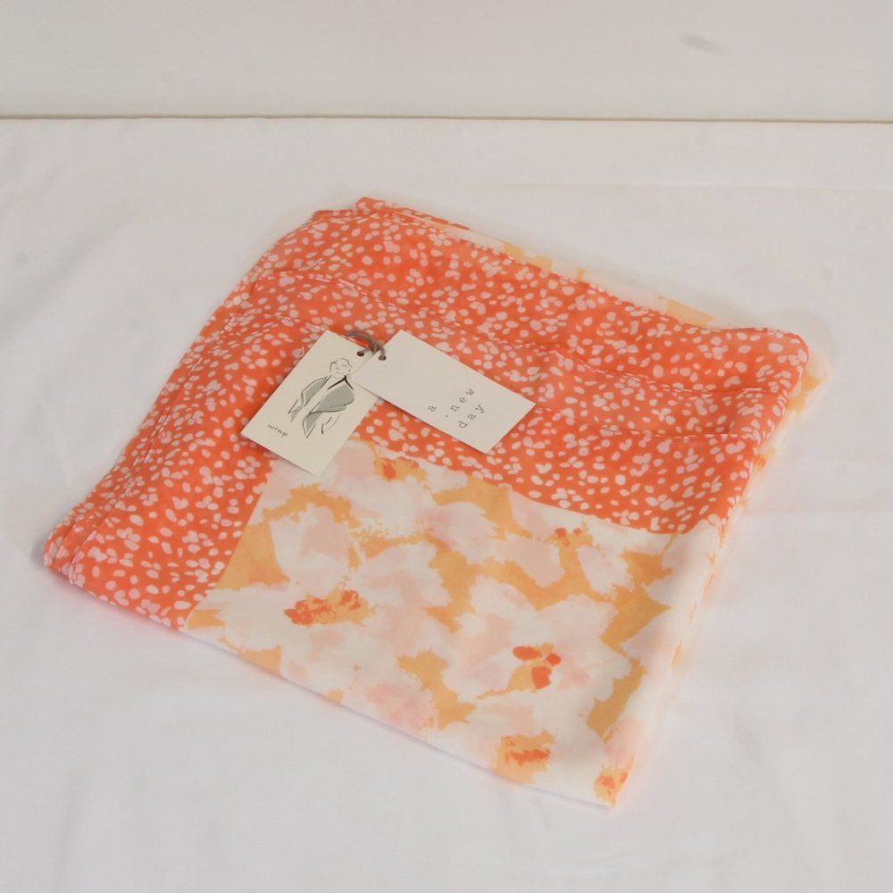 A New Day Women's Spring Boho Floral Print Square Crepe Scarf - Picture 3 of 5